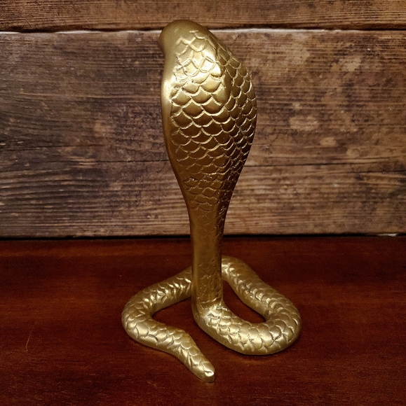 Vintage Brass Cobra Statue - Picture 3 of 7